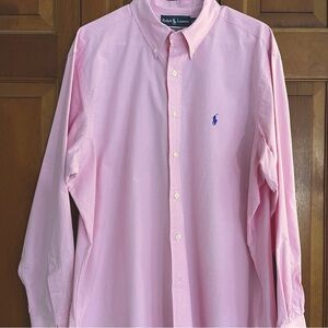 Ralph Lauren Classic Fit Pink and White Checked Button Down Shirt